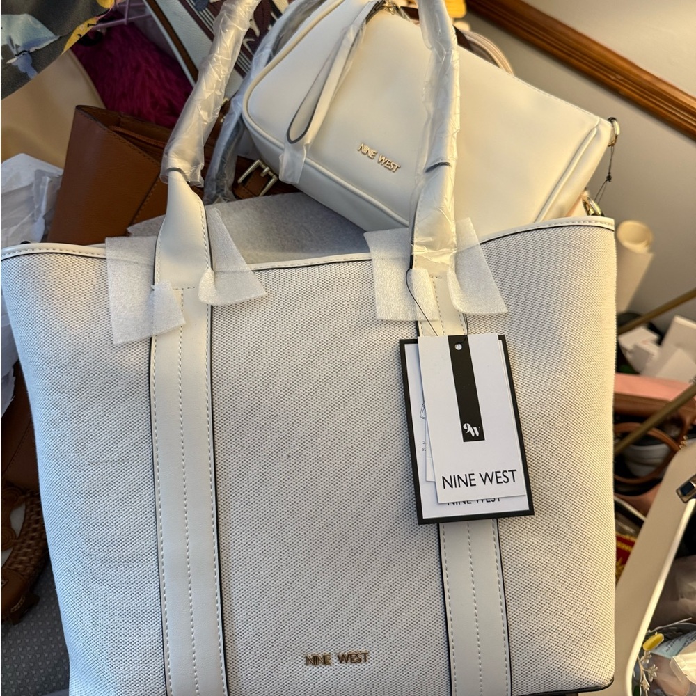 Nine West Elegant White Tote